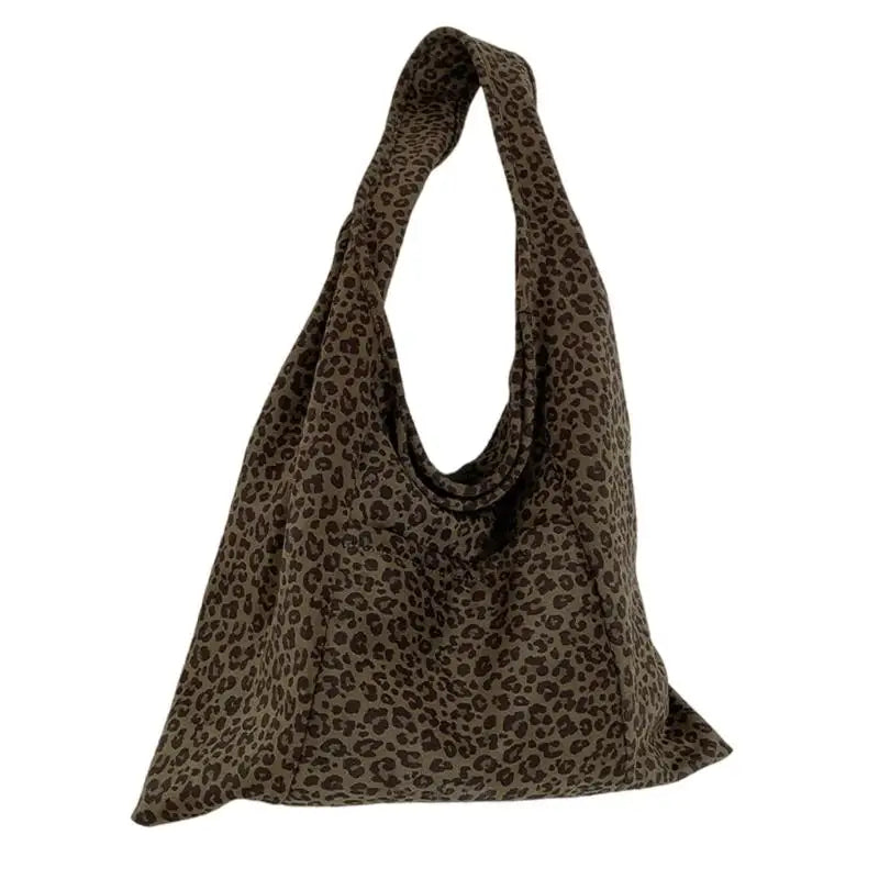 X5XA Summer Bag Trendy Animal Print Shoulder Bag Nylon Satchel Casual Handbag Large Capacity Shopping Bags Accessory for Woman