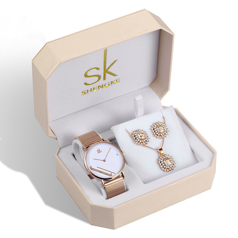 Watch Set Three-piece Rose Gold Watch