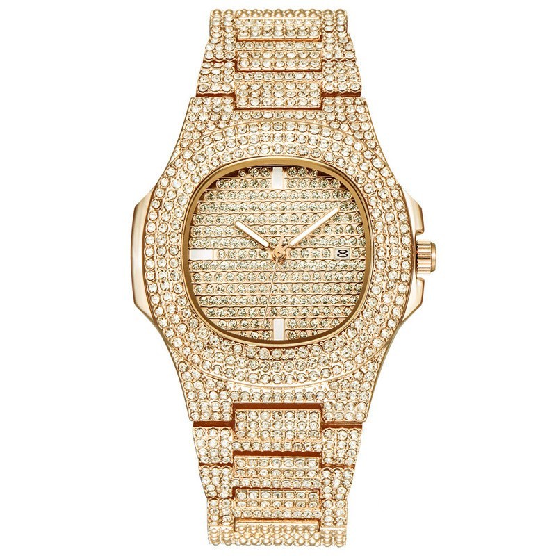 Dropshipping ICE-Out Bling Diamond Luxury Watch Men Gold Hi