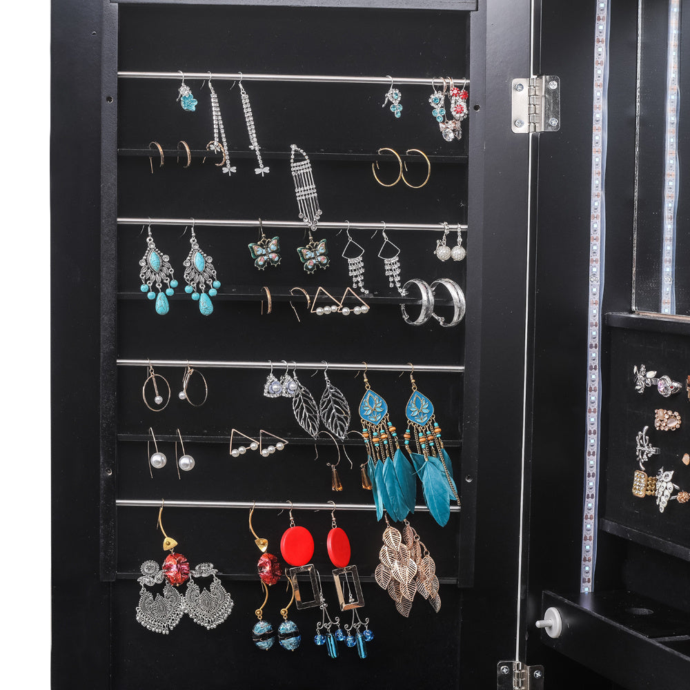 Upright Jewellery Cabinet With Long Mirror
