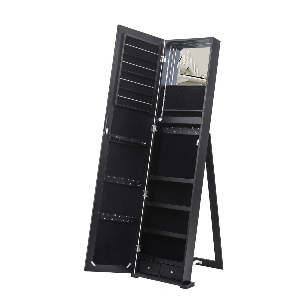 Upright Jewellery Cabinet With Long Mirror
