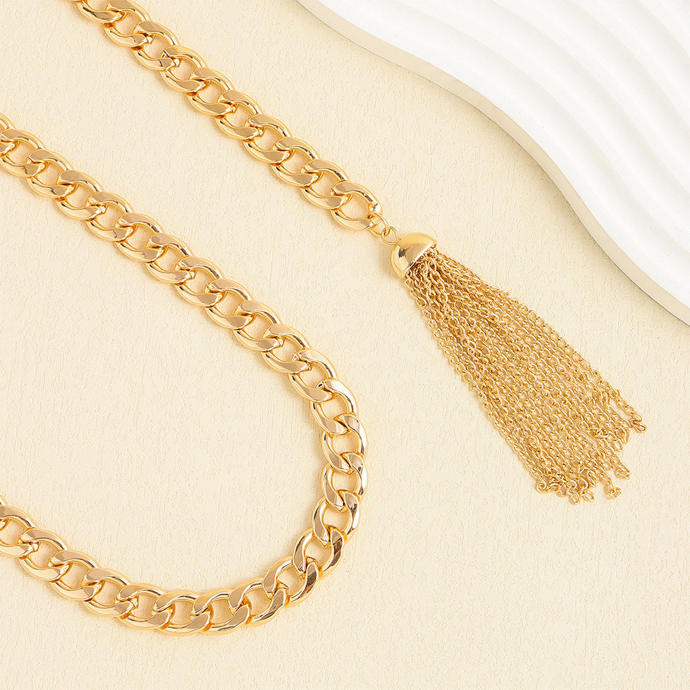 Fashion Metal Waist Chain Embellished Fringe Belt Personality Women Jeans Skirt Accessory Belt