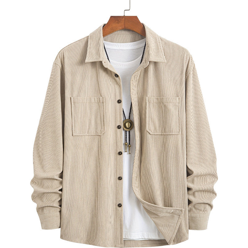 Corduroy Long Sleeve Casual All-matching Shirt Coat