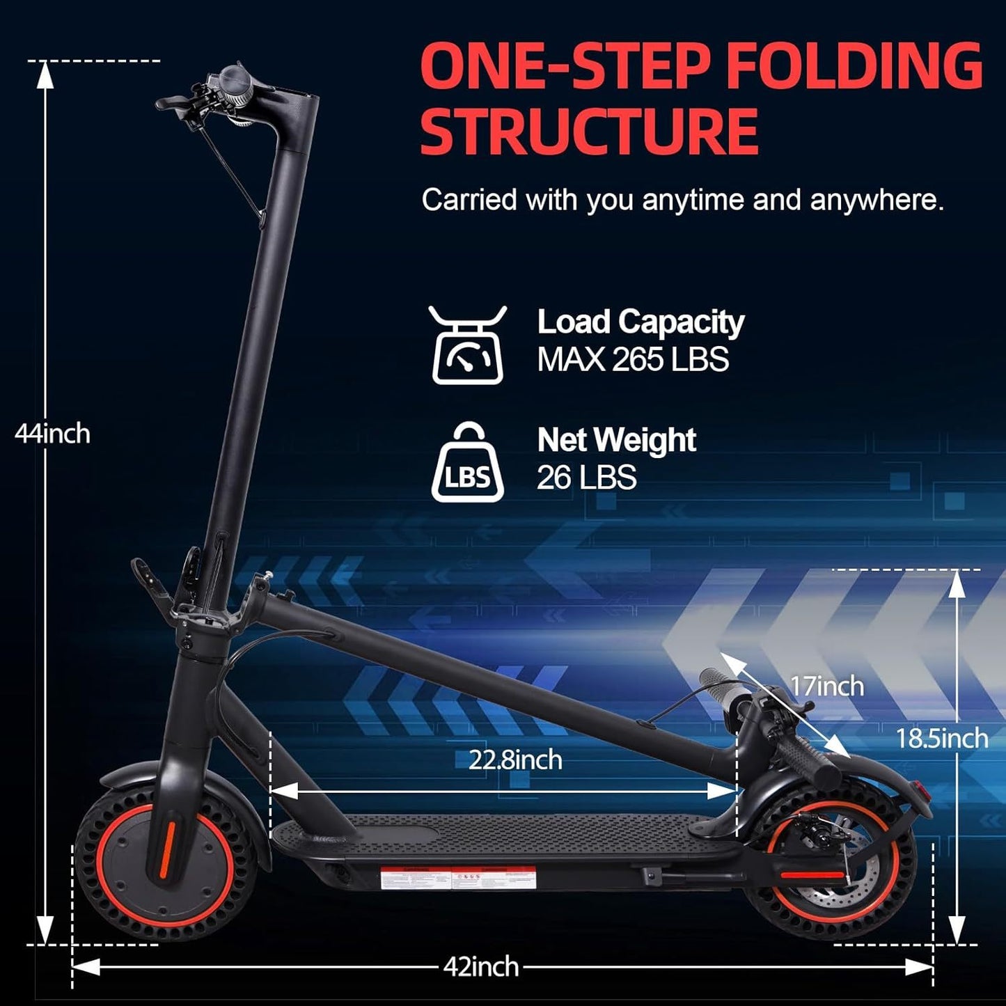 Convenient Electric Scooter For Commuting, 8.5-inch Tires With A Maximum Speed Of 15Mph And A 350W Motor, With A Range Of 19 Miles. Foldable Electric Scooter Controlled By Anapplication Program