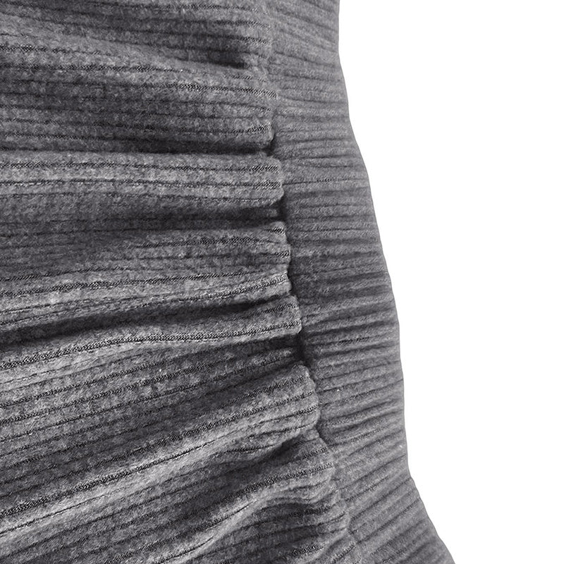 Women's Solid Color Off-Shoulder Long Sleeve Top & Pants Set - Elegant Asymmetrical Hem & Ruffes Cuff Casual Outfit