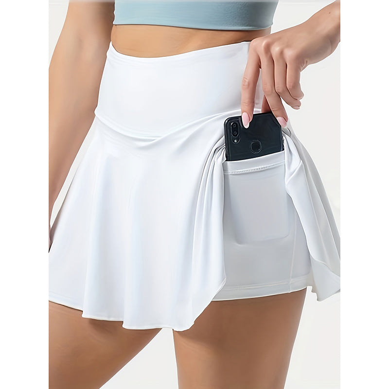 Women Tennis Skirt Golf Skorts Athletic High Waisted With Pockets Inner Shorts Sport Workout
