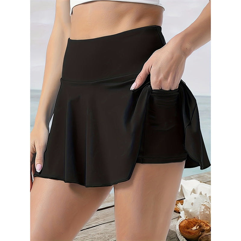Women Tennis Skirt Golf Skorts Athletic High Waisted With Pockets Inner Shorts Sport Workout