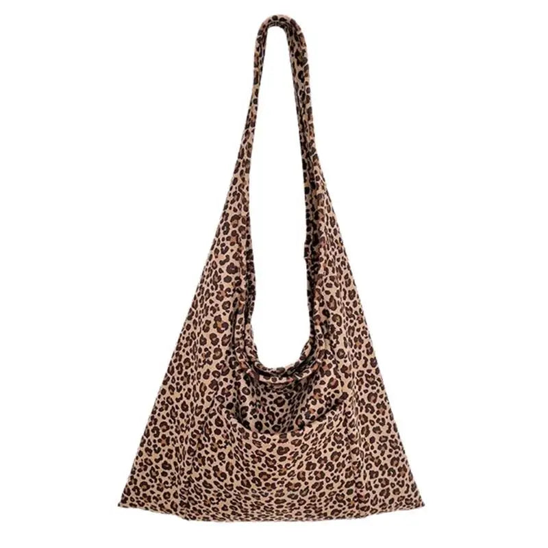 X5XA Summer Bag Trendy Animal Print Shoulder Bag Nylon Satchel Casual Handbag Large Capacity Shopping Bags Accessory for Woman