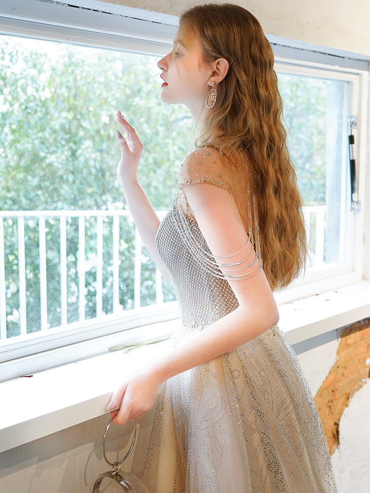 Women's High-end Heavy Industry Evening Dress Temperament