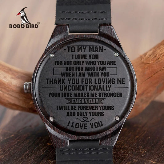 BOBO BIRD Watch Men Free Customized Personal Gift Quartz часы мужск Wristwatches for Anniversary Birthday Father's Day Dropshipp