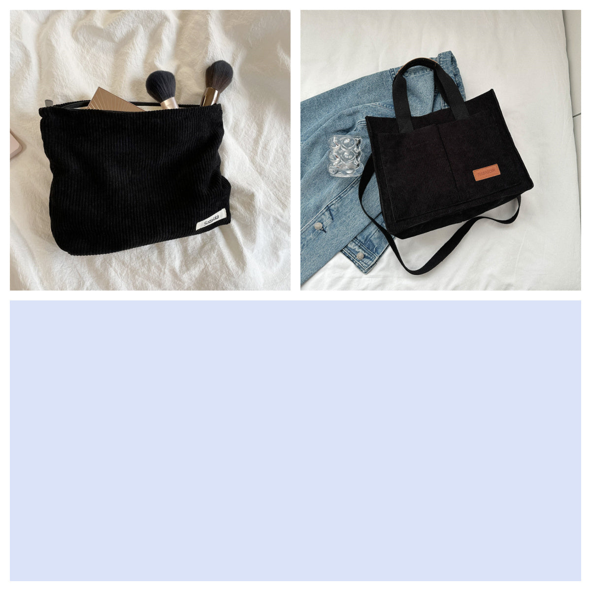 Fashion Corduroy Cosmetic Bag Women