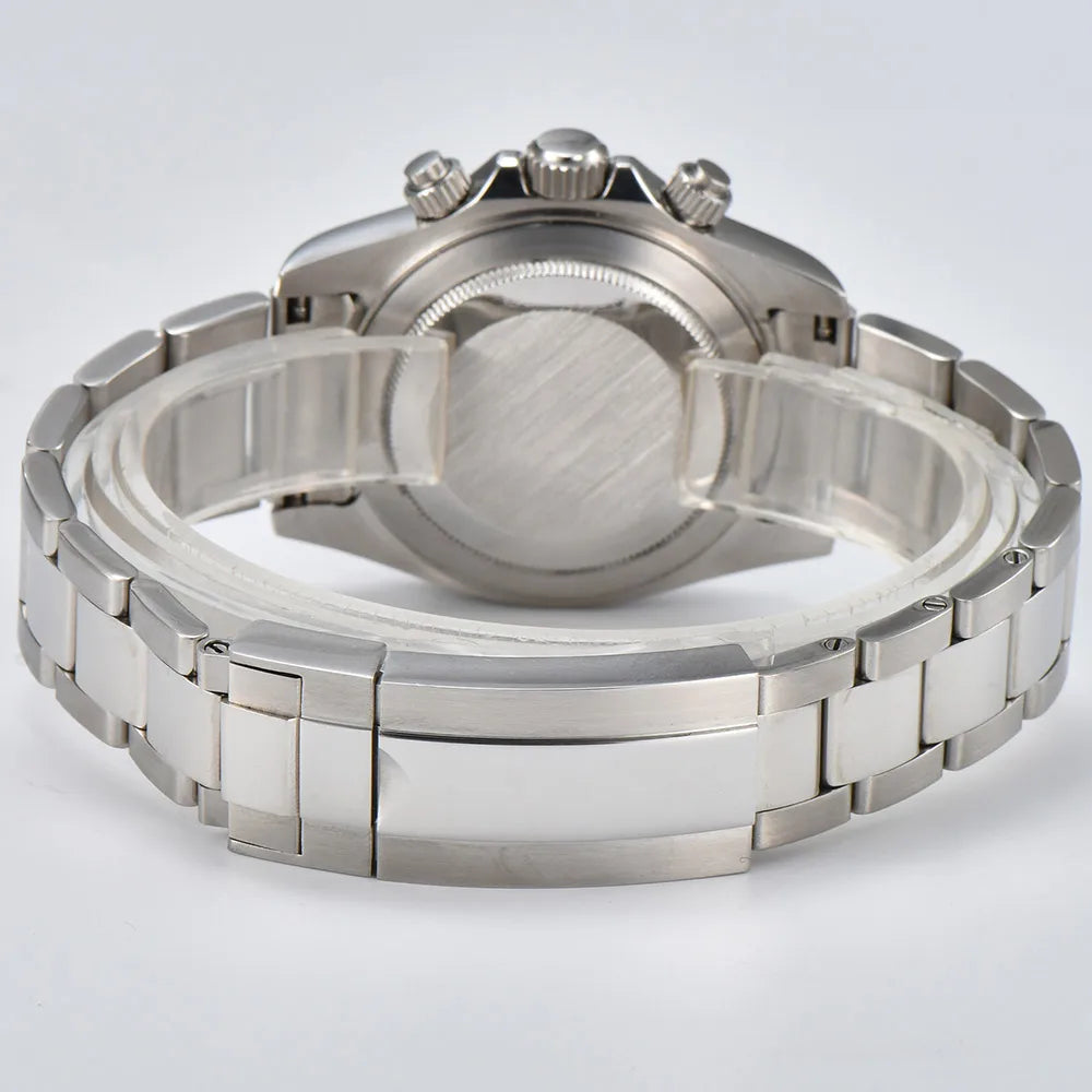 Business Watch for Men's Chronograph Sapphire glass VK63 Movement Digital dial luminous hands stainless steel men's watch vk63