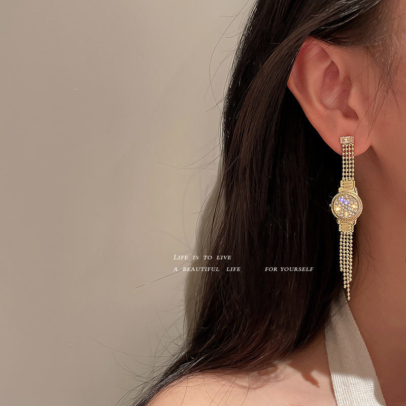 Diamond Watch Earrings