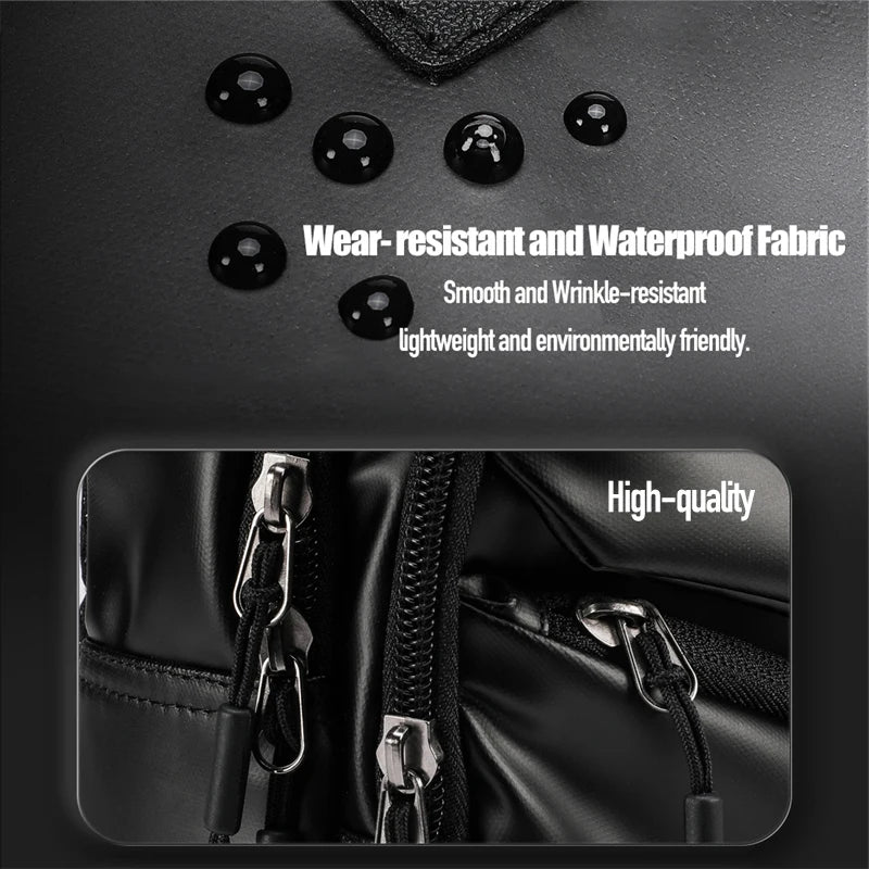 Waterproof Men's Chest Sling Bag Lightweight Crossbody Bag with Anti-Theft Pocket, Travel Shoulder Backpack for Daily Outdoor