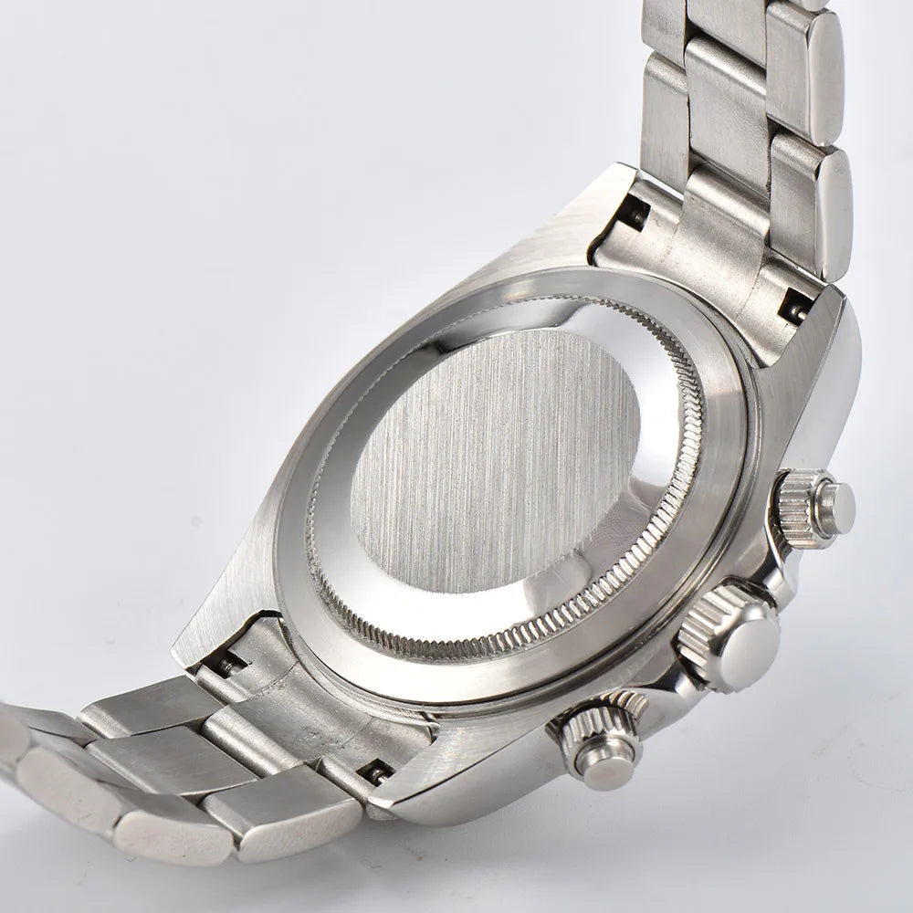 Business Watch for Men's Chronograph Sapphire glass VK63 Movement Digital dial luminous hands stainless steel men's watch vk63