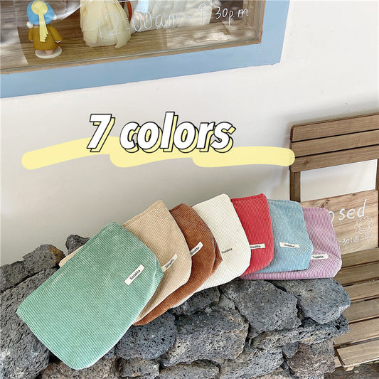 Fashion Corduroy Cosmetic Bag Women