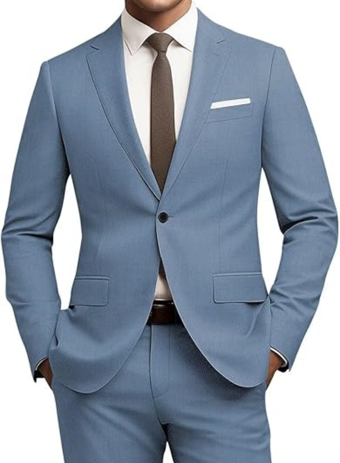 Men's Suit Slim Fit 2-piece Set Casual Business Set