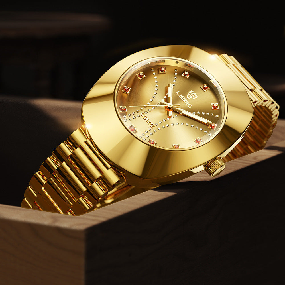 Fashion Waterproof Quartz Watch Gold