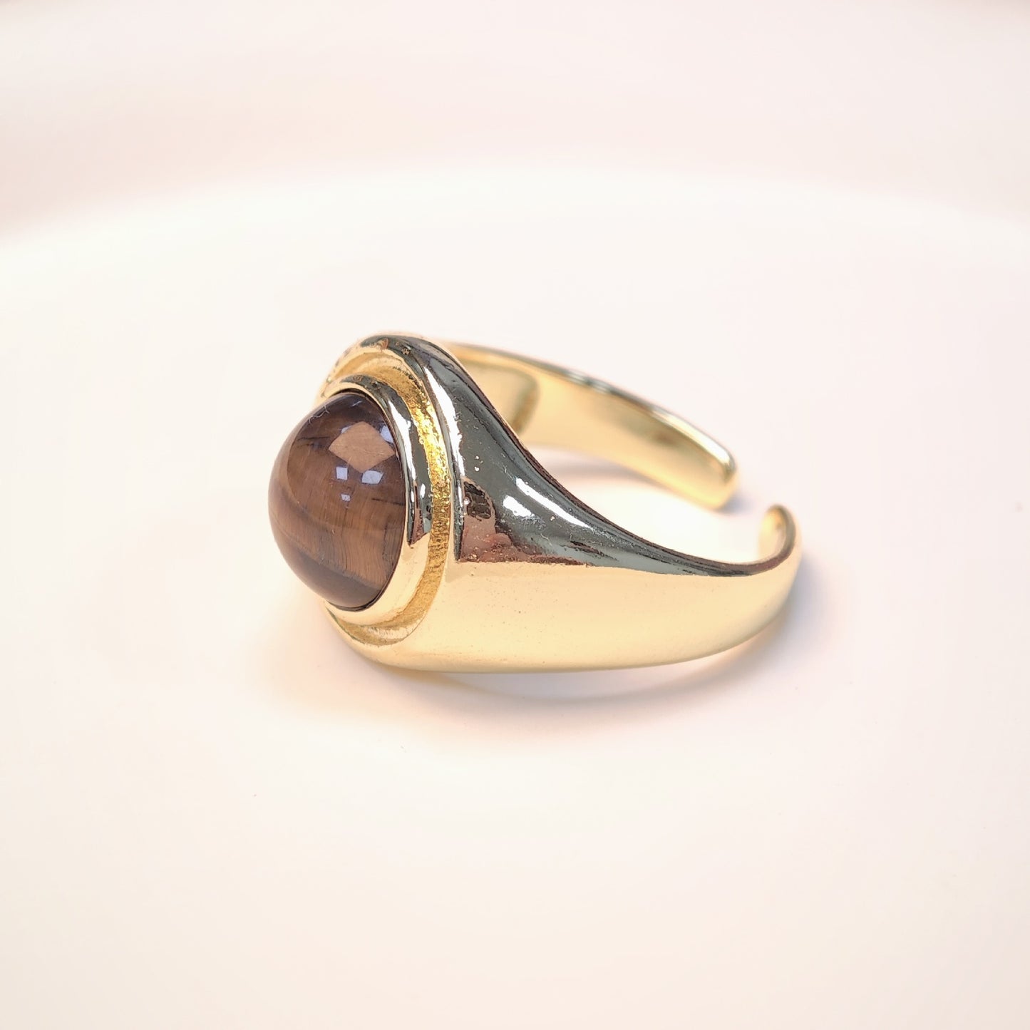 Retro Europe And America Tigereye Ring Fashion Elegant Women
