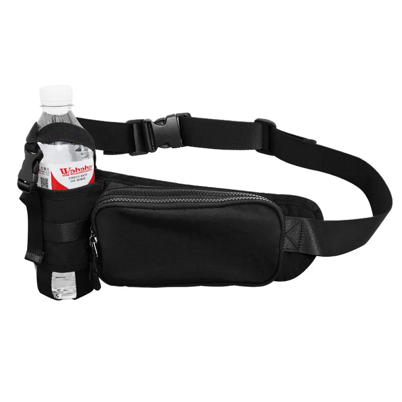 Running Waist Pack Water Bottle Bag Men Women Phone Pouch Waterproof Nylon Ultralight Cycling Thermos Bag for Outdoor Sports