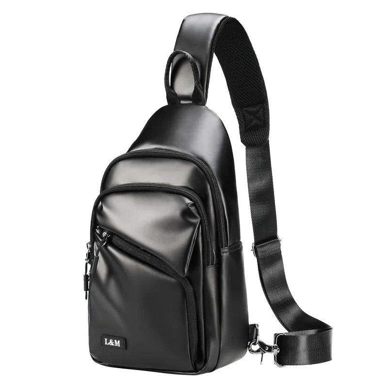 Waterproof Men's Chest Sling Bag Lightweight Crossbody Bag with Anti-Theft Pocket, Travel Shoulder Backpack for Daily Outdoor