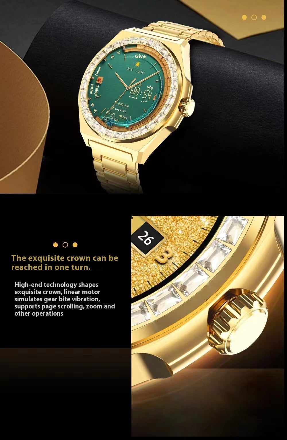 Watch Business Style Three Strap Waterproof Men's Watch