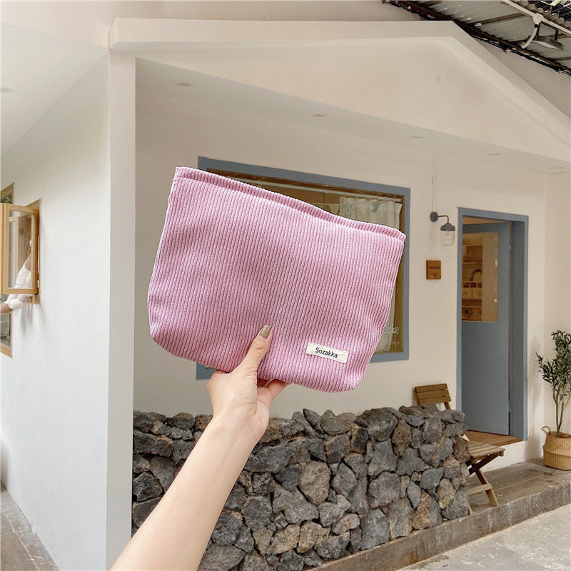Fashion Corduroy Cosmetic Bag Women
