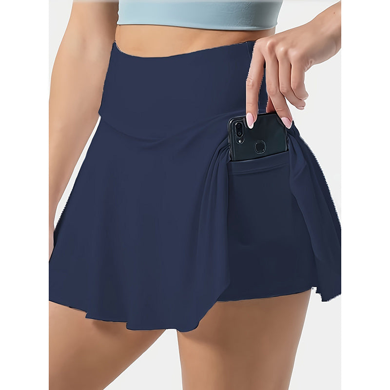 Women Tennis Skirt Golf Skorts Athletic High Waisted With Pockets Inner Shorts Sport Workout