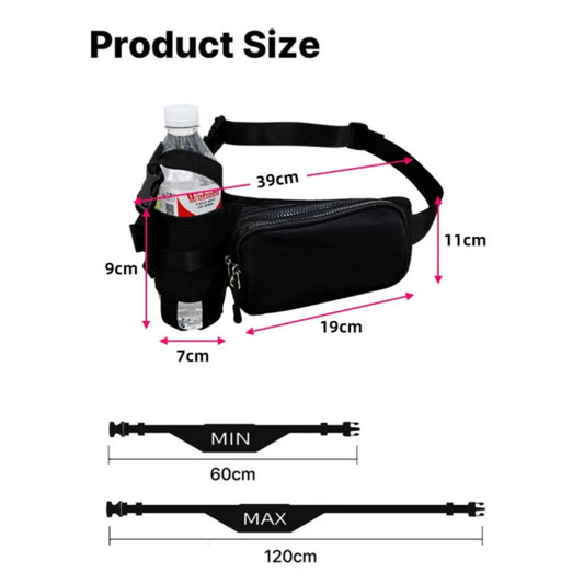 Running Waist Pack Water Bottle Bag Men Women Phone Pouch Waterproof Nylon Ultralight Cycling Thermos Bag for Outdoor Sports
