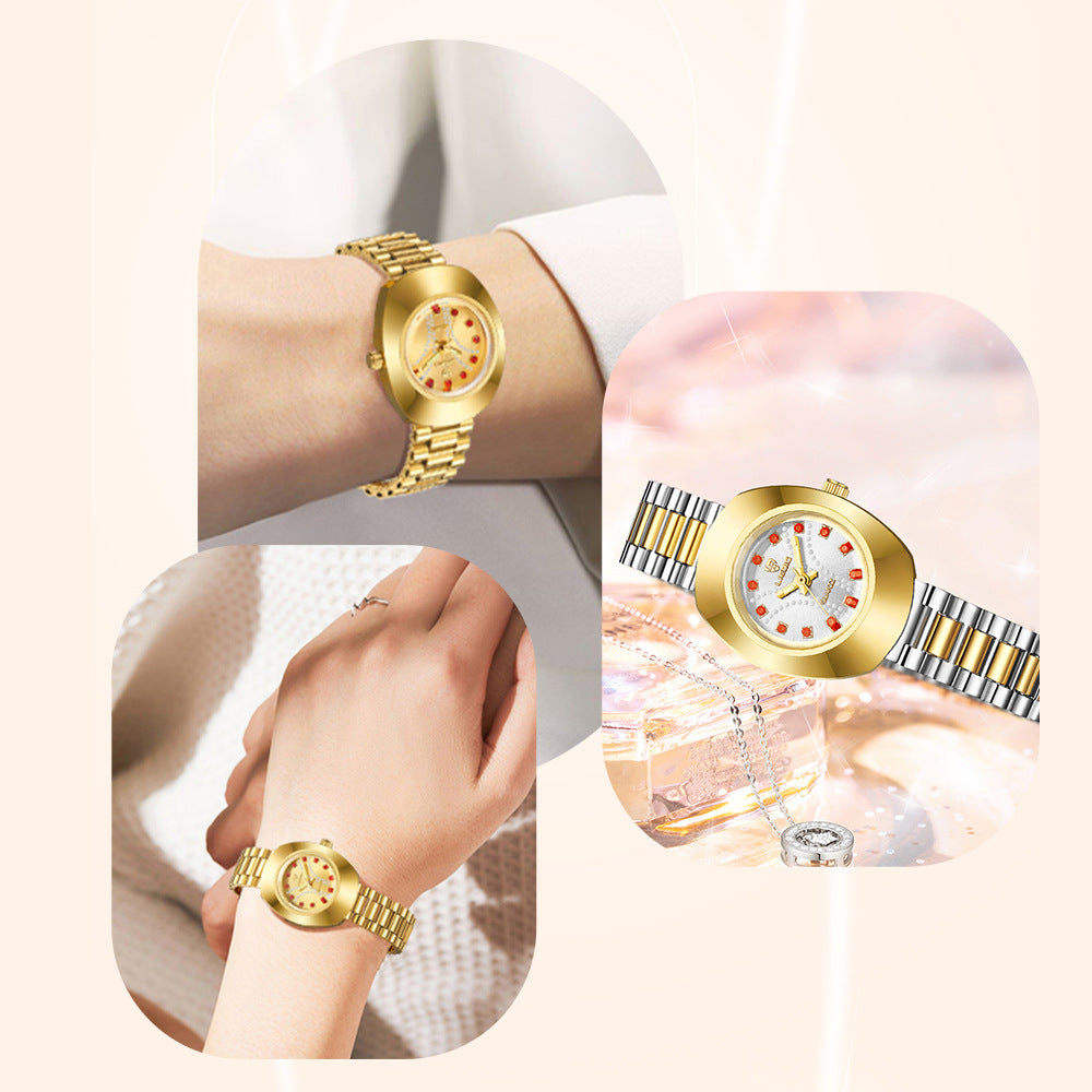 Fashion Waterproof Quartz Watch Gold