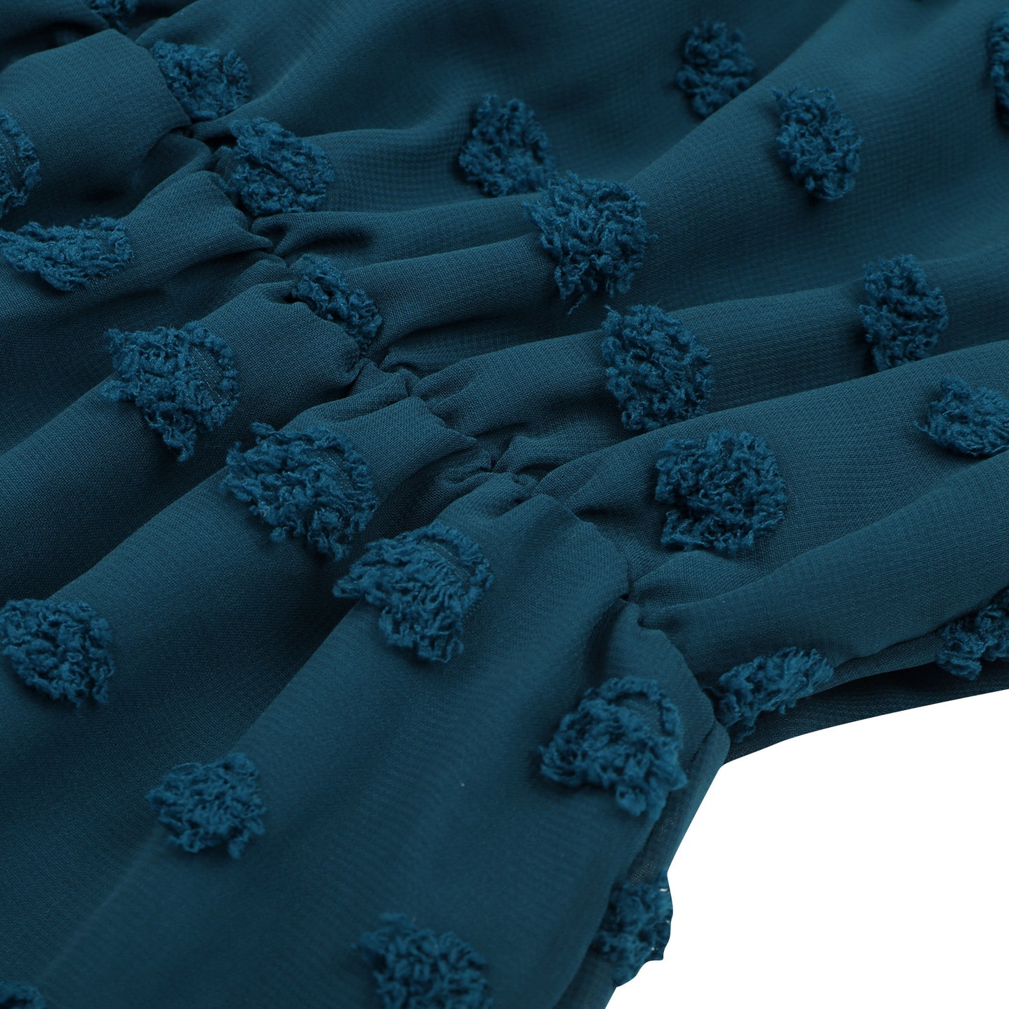 Women's V-neck Long-sleeved Mesh Dress