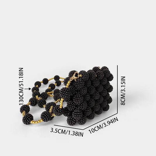 Mini bag 2024 new women's bag handmade bead bag dinner bag crossbody women's bag Yangmei pearl bag