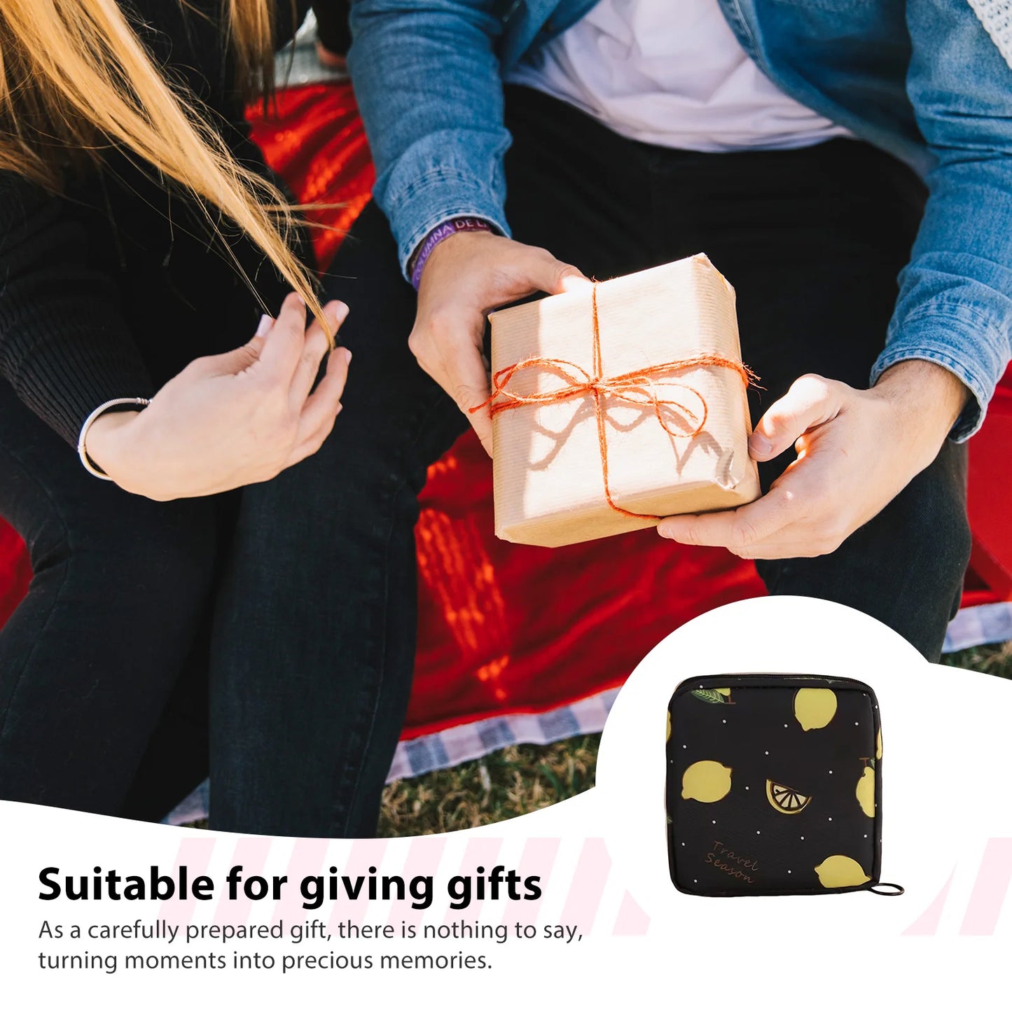 Portable Period Bag for Women Feminine Menstruation Holder Pouch Suitable for Sisters Daughters