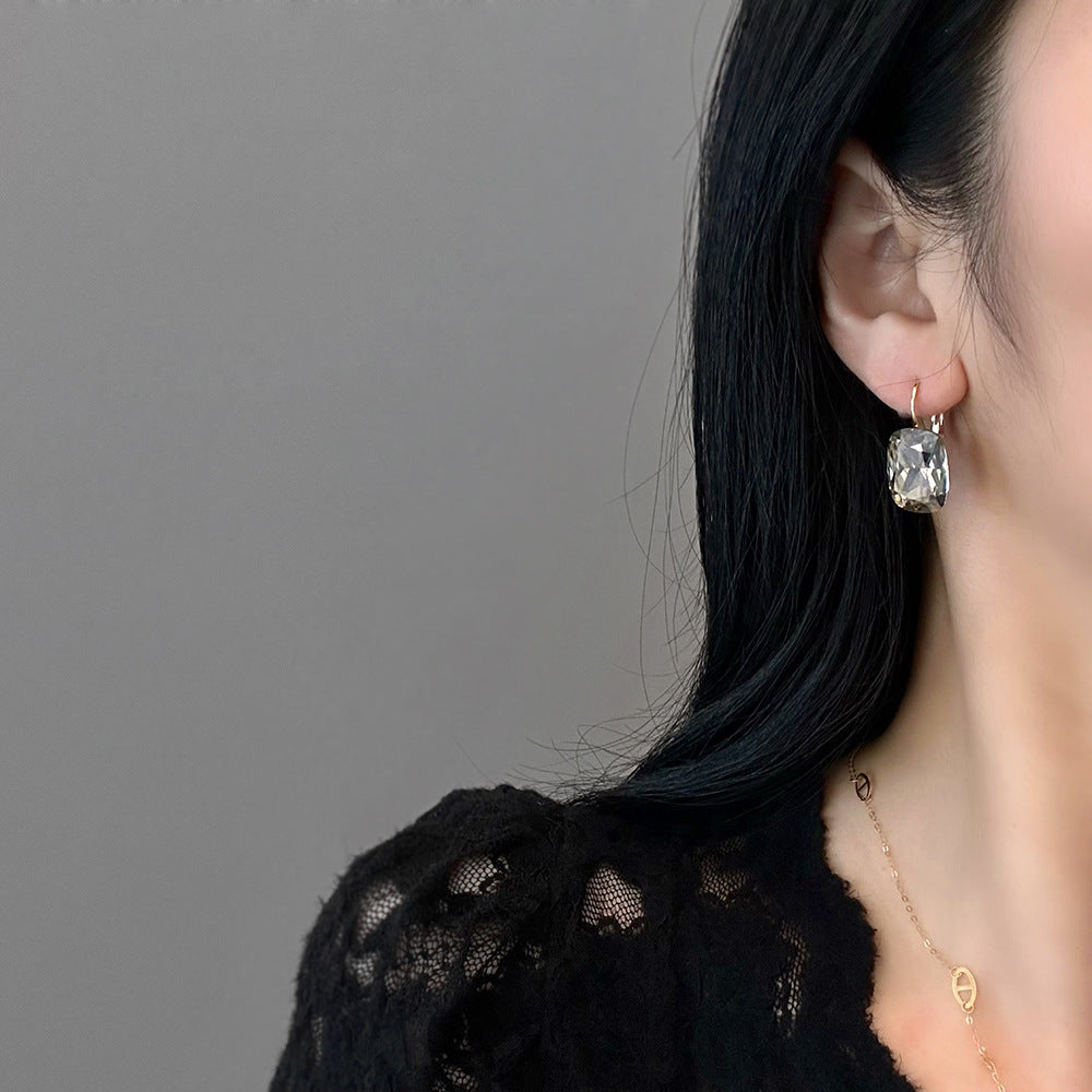 Spring And Summer Crystal Rock Candy Square French Ear