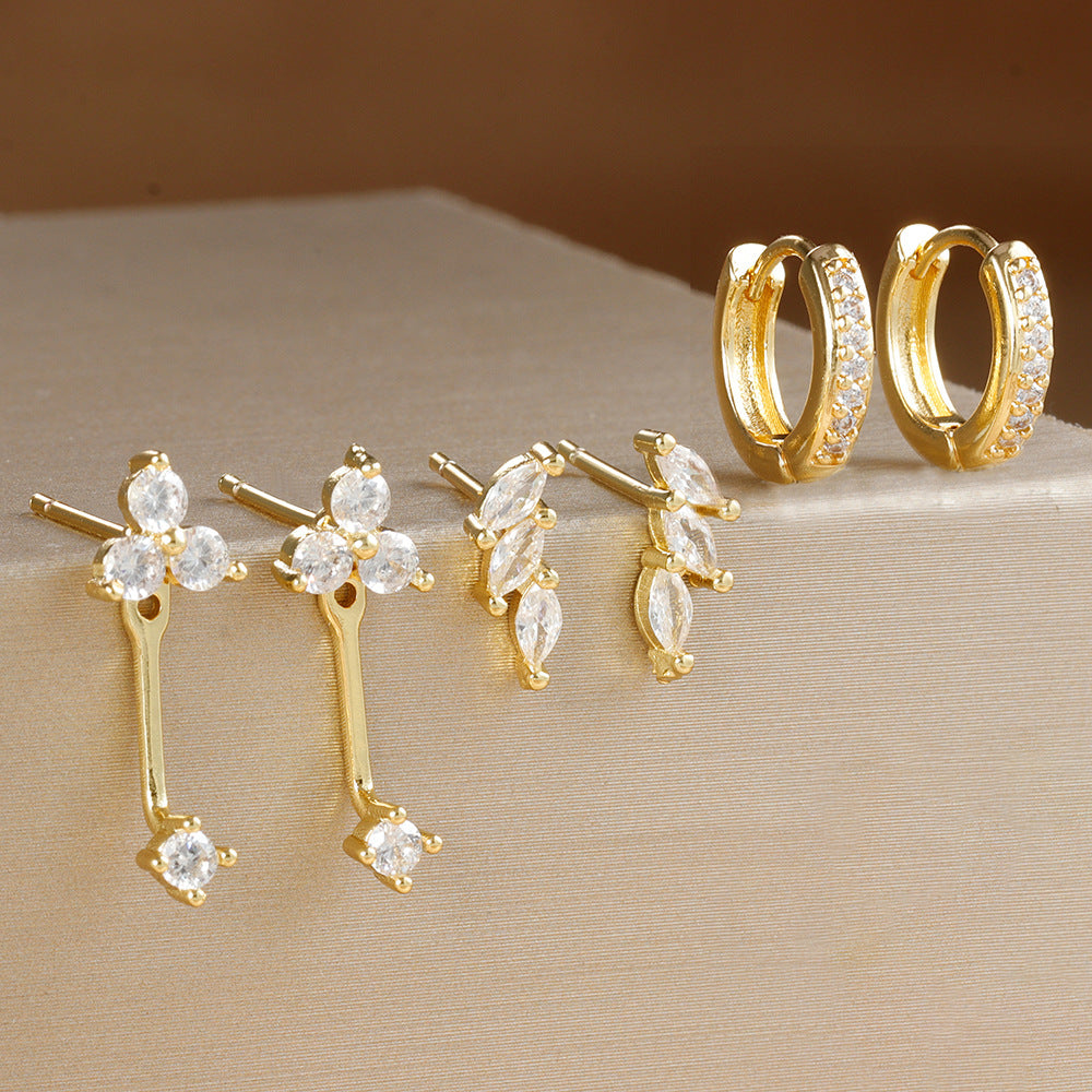 Ear Clip Copper Plated Real Gold Mori Style