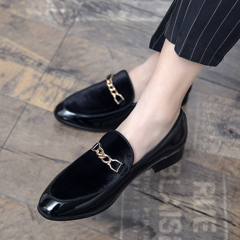 Pointed Casual Leather Shoes Men's Shoes