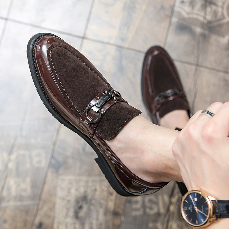 Pointed Casual Leather Shoes Men's Shoes