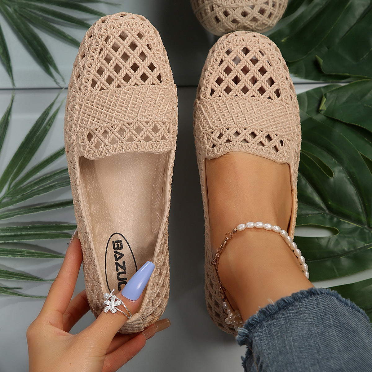 Mesh Breathable Outer Wear Leisure All-matching And Lightweight Women's Pumps