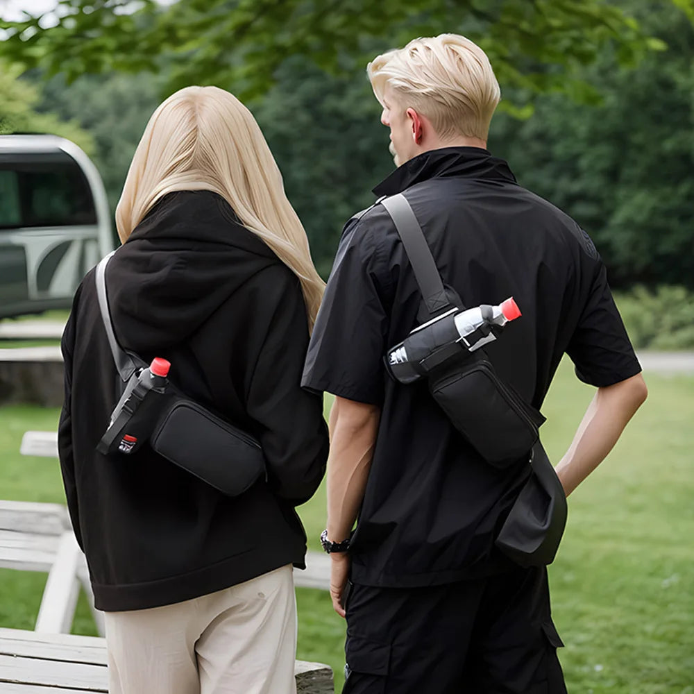 Running Waist Pack Water Bottle Bag Men Women Phone Pouch Waterproof Nylon Ultralight Cycling Thermos Bag for Outdoor Sports