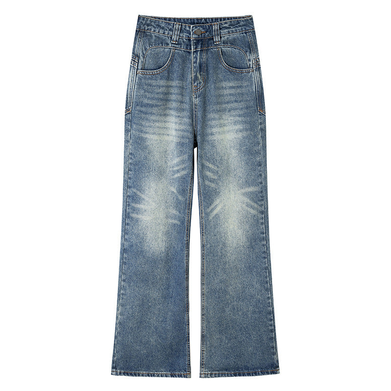 Fashion Retro Wide Leg Jeans For Women