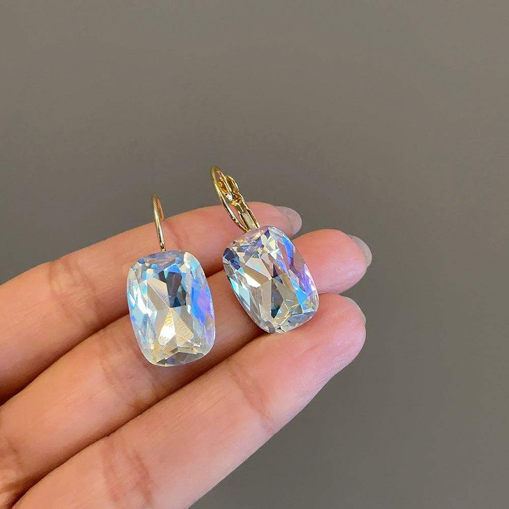 Spring And Summer Crystal Rock Candy Square French Ear