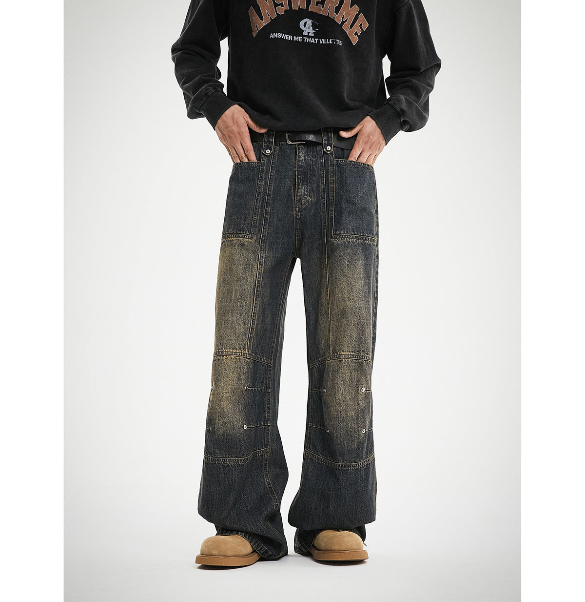 Fashion American Retro Jeans For Men And Women
