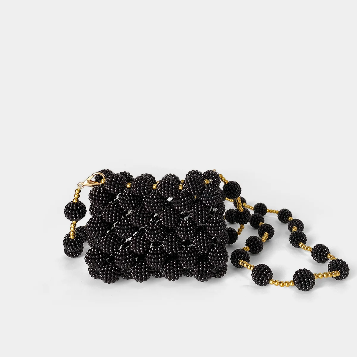 Mini bag 2024 new women's bag handmade bead bag dinner bag crossbody women's bag Yangmei pearl bag