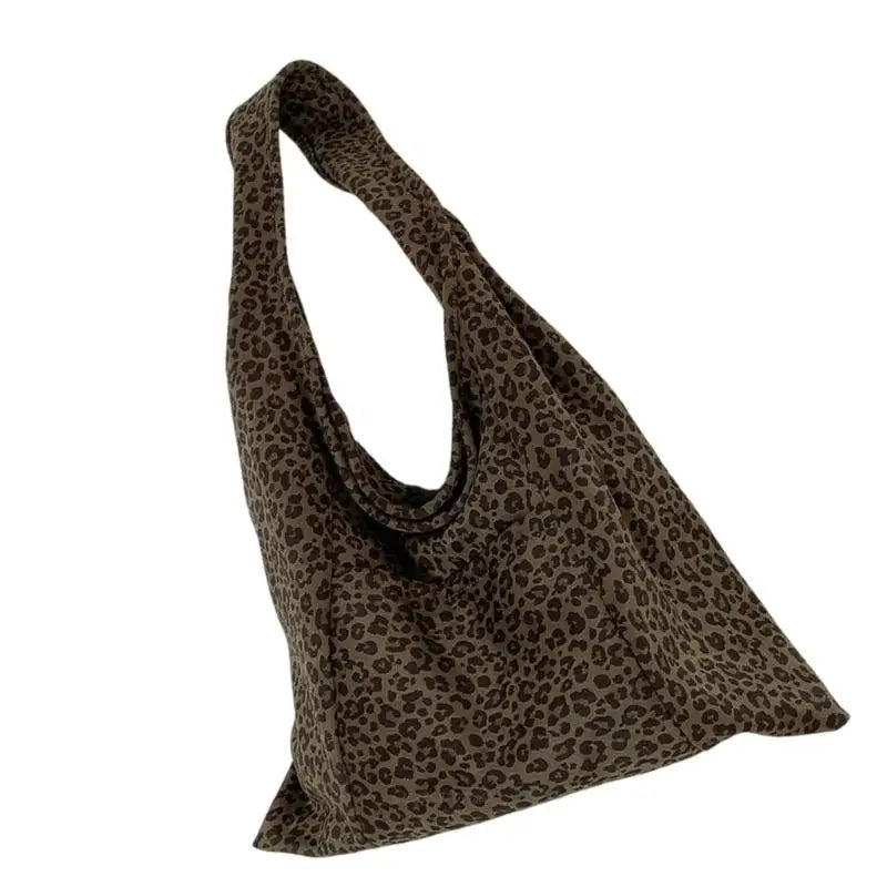 X5XA Summer Bag Trendy Animal Print Shoulder Bag Nylon Satchel Casual Handbag Large Capacity Shopping Bags Accessory for Woman