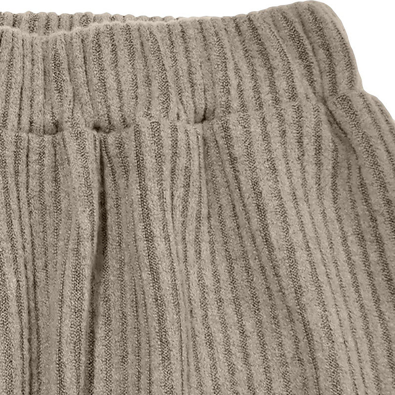 Women's Solid Color Off-Shoulder Long Sleeve Top & Pants Set - Elegant Asymmetrical Hem & Ruffes Cuff Casual Outfit