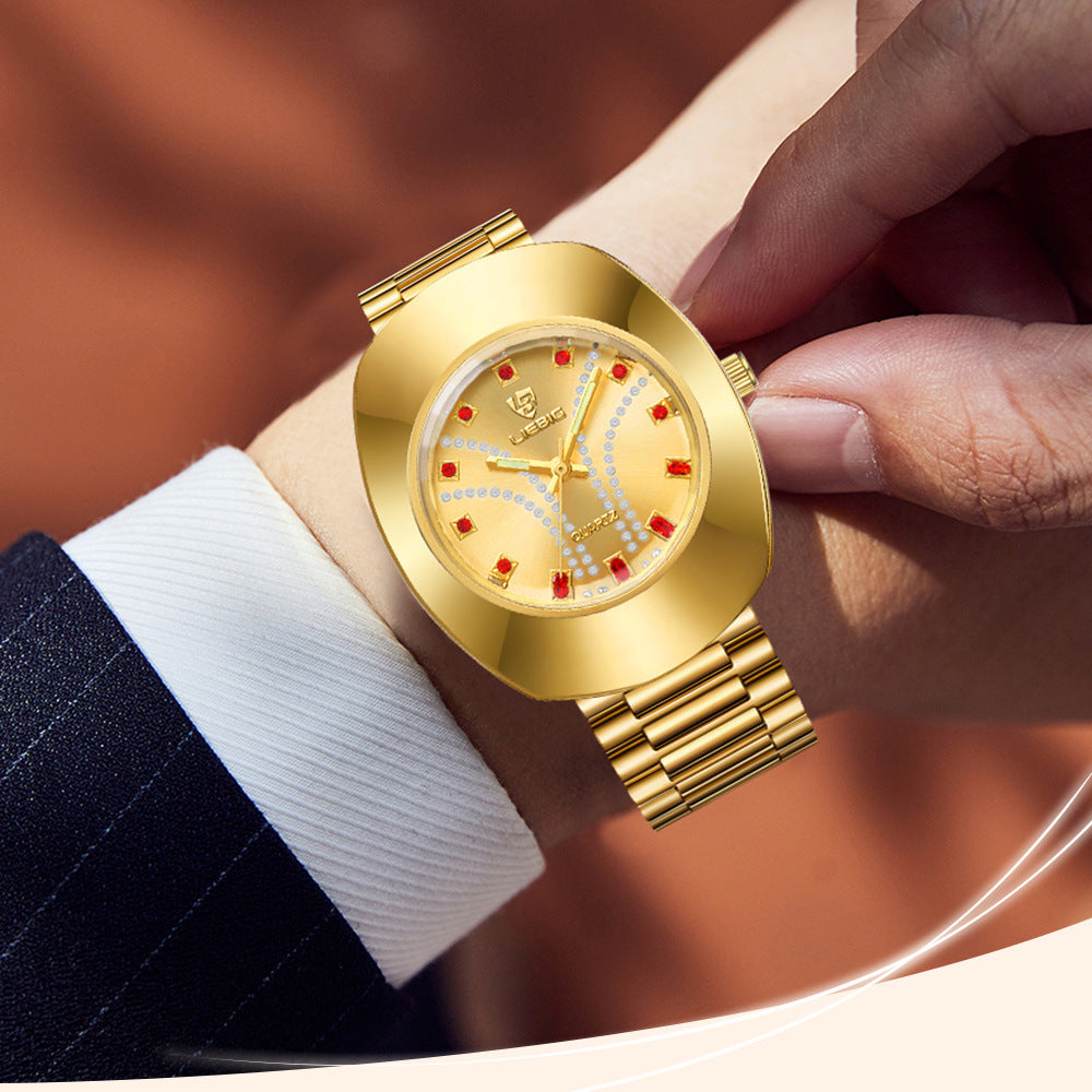 Fashion Waterproof Quartz Watch Gold