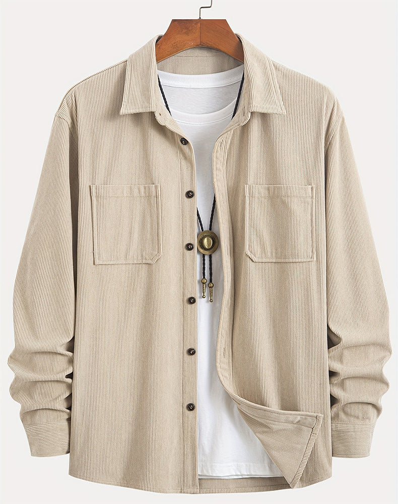 Corduroy Long Sleeve Casual All-matching Shirt Coat