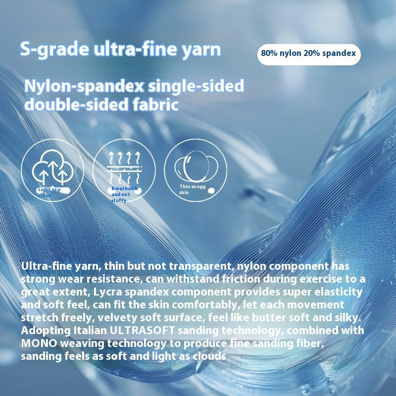 High Waist Nude Feel Yoga Pants Women's Summer Thin Peach Hip Lifting Seamless Fitness Pants