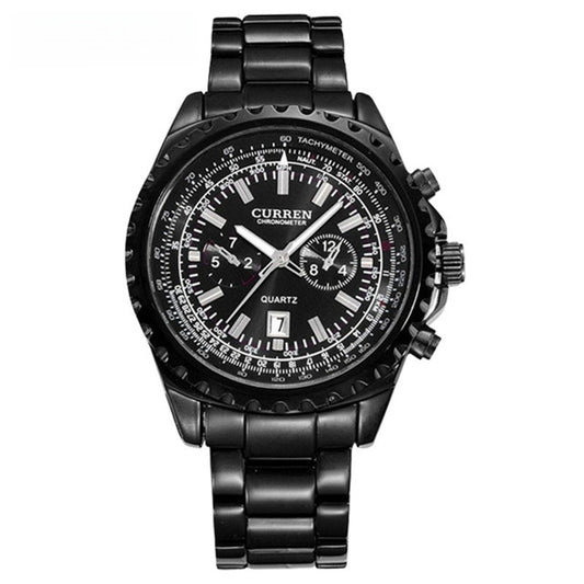 Men's Casual Quartz Movement Steel Band Wrist Business Watch