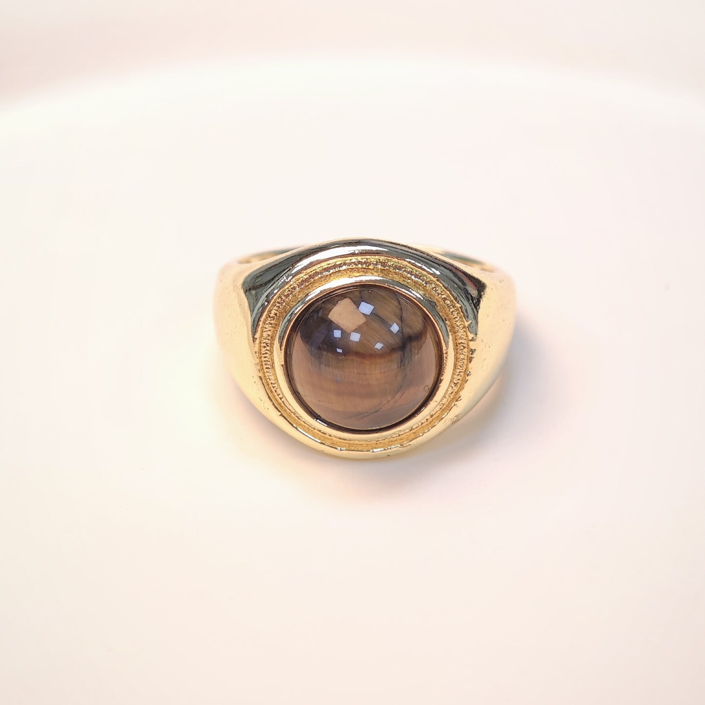 Retro Europe And America Tigereye Ring Fashion Elegant Women